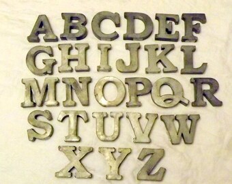 Zinc Metal Letters A - Z Plus Ampersand &