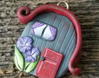 Polymer Clay Pendant,Fairy Pendant,House Pendant,Polymer Charm, Clay Charm,Artisan Charm,Clay Pendant,Tiny House