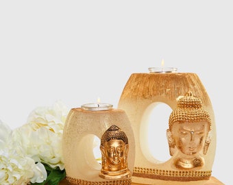 Decorative carved wax Buddha Tea Light candle holder for Home/Garden Decor/Gifting