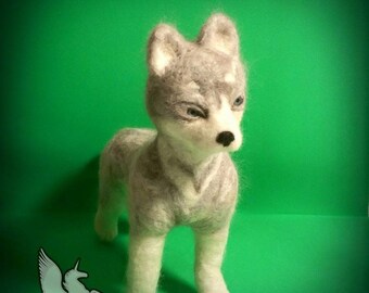 OOAK Hand Made Needle Felted Husky
