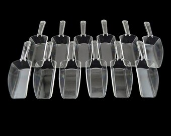 Mini Plastic Candy Scoops Wedding Buffet Dessert Candy Bar Party Kitchen 5.5in 2oz Serving supply Christmas New Year's Hanukkah Supplies