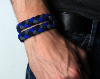 Bracelet for Men, Men Bracelet, Braided Bracelet, Wrap Bracelet, Boyfriend Gift, Gift for Men, Husband Gift, Gift for Boyfriend, Mens