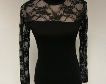 Turtleneck shirt lace