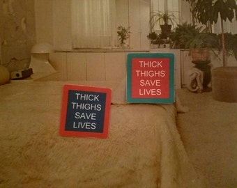 Thick Thighs Save Lives ×2 Stickers