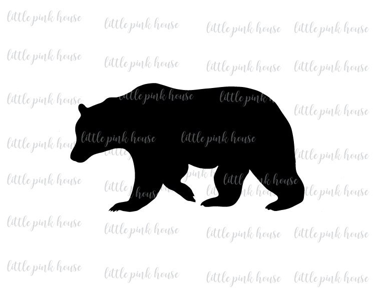 Download Bear SVG Bear Monogram SVG Bear Silhouette SVG dxf