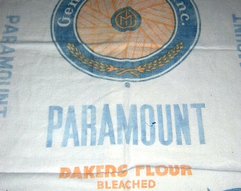 3 large Vintage General Mills Cotton Flour Sacks- 35" x 36" each Feed Sacks