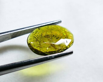 15 mm Faceted Tourmaline Cabochon