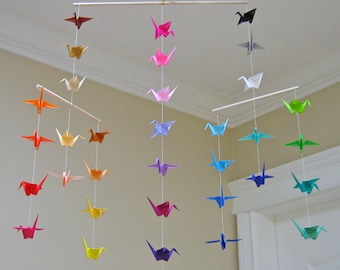 Origami Crane Mobile - Colour Wheel - Contemporary Mobile