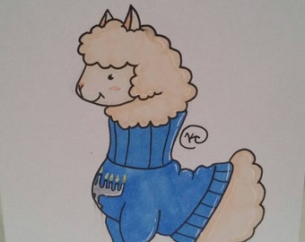 Llama Hannukah Card
