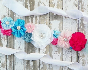 Pink Blue Maternity Sash, Gender Reveal Sash, Gender Reveal Party, Its a Boy, Baby Shower Sash, Pink Belly Band, Maternity Photo, Its a Girl