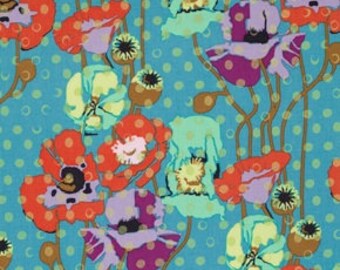 Raindrop Poppies - Candy - Floral Retrospective - Field Study - Anna Maria Horner - 100% Quilters Cotton PWAH050