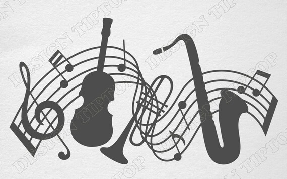 Download Music svg music notes music cut files Wall Art