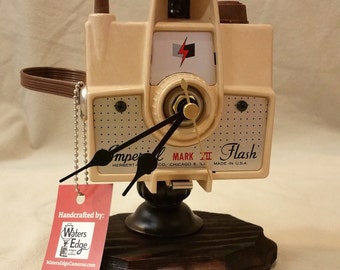 Vintage Imperial Mark VII Camera Clock Upcycled
