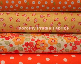 FABRIC BUNDLE MARMALADE collection 6 different Fat Quarters