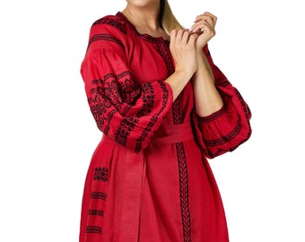 ZALXNDRA Tradition MAYA Long Dress in Scarlet Red