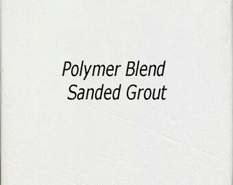 Bright WHITE 2 Pounds Mosaic Tile Grout Sanded Polymer Fortified for Home Projects - Just Add Water