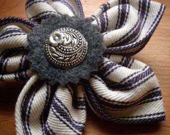 Blue Ticking Brooch