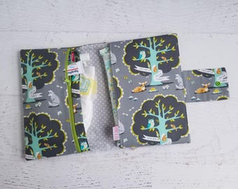 Woodland Diaper Bag | Diaper Clutch Bag | Gray Diaper Bag | Diaper Pouch | Small Diaper Bag | Woodland Baby Shower Gifts | Nappy Bag