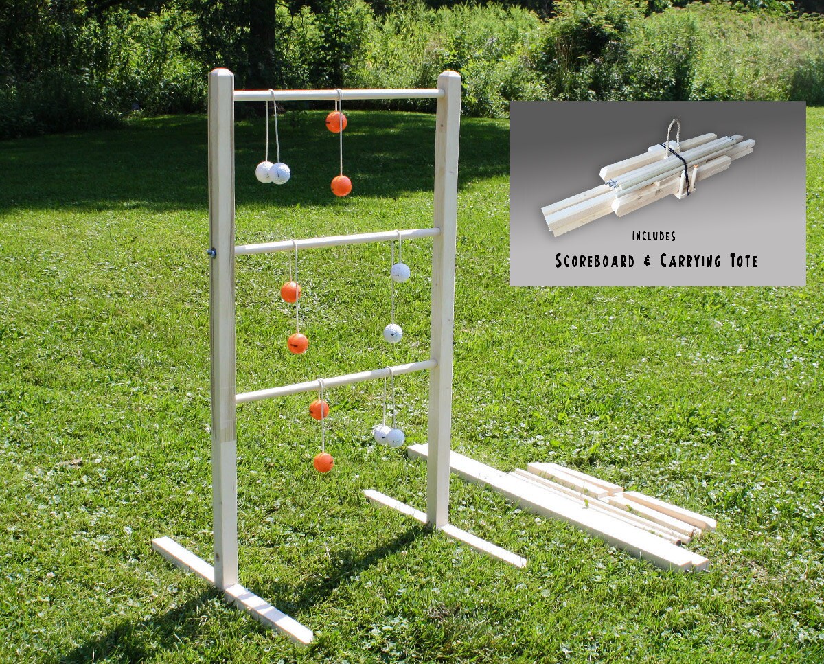 Wooden Yard Games Wooden Ladder Ball Game Unpainted ladderball game Ladder 16 Wooden Yard Games Wooden Ladder Ball Game Unpainted ladderball game Ladder 16