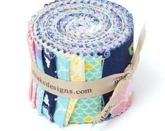 Lulabelle Rolie Polie Precut Fabric Strips Riley Blake Fabric Quilt Strips 40 pieces