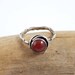 Carnelian rings for women round carnelian sterling silver carnelian ring size 8.5 Vintage sterling ring - 2946