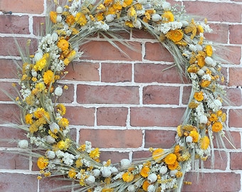 Bring Me Sunshine Dried Flower Wreath