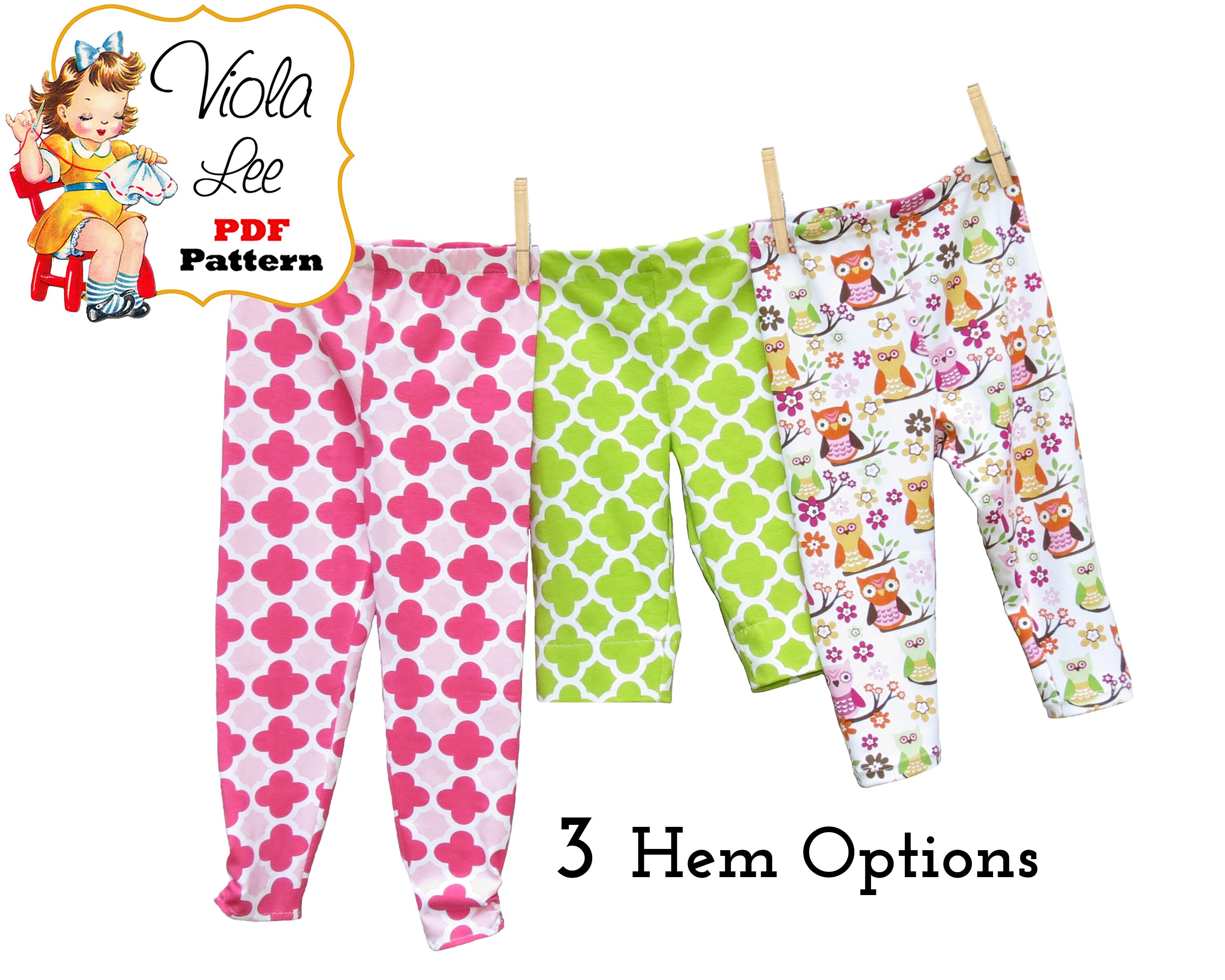 Knit Leggings Sewing Pattern. Long & Capri lengths Pant