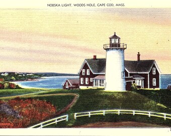 Cape Cod, Massachusetts, Nobska Light, Woods Hole - Vintage Postcard - Postcard - Unused (KK)