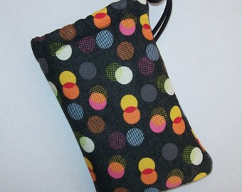 Pipe Pouch, Disco Lights Bag, Pipe Case, Pipe Bag, 420, Padded Pipe Pouch, Glass Piece Holder, Pipe Cozy, Stoner, Funky Bag- 5" DRAWSTRING