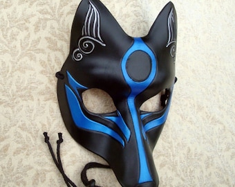 MADE TO ORDER Okami Kitsune Mask... masquerade Japanese fox mask costume mardi gras halloween burning man splicer