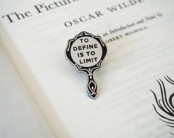 The Picture of Dorian Gray Enamel Pin - Oscar Wilde Enamel Pin Badge - Gothic Literature Collection - Book Lover - Looking Glass Pin