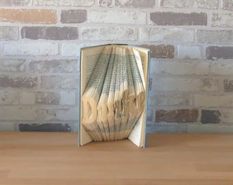 gefaltetes Buch - Danke // Buchkunst // Bookfolding // Book Art // Geschenk // Dekoration // Muttertag // als Dankeschön