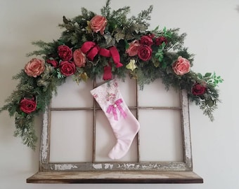 Pink Satin Christmas Stocking