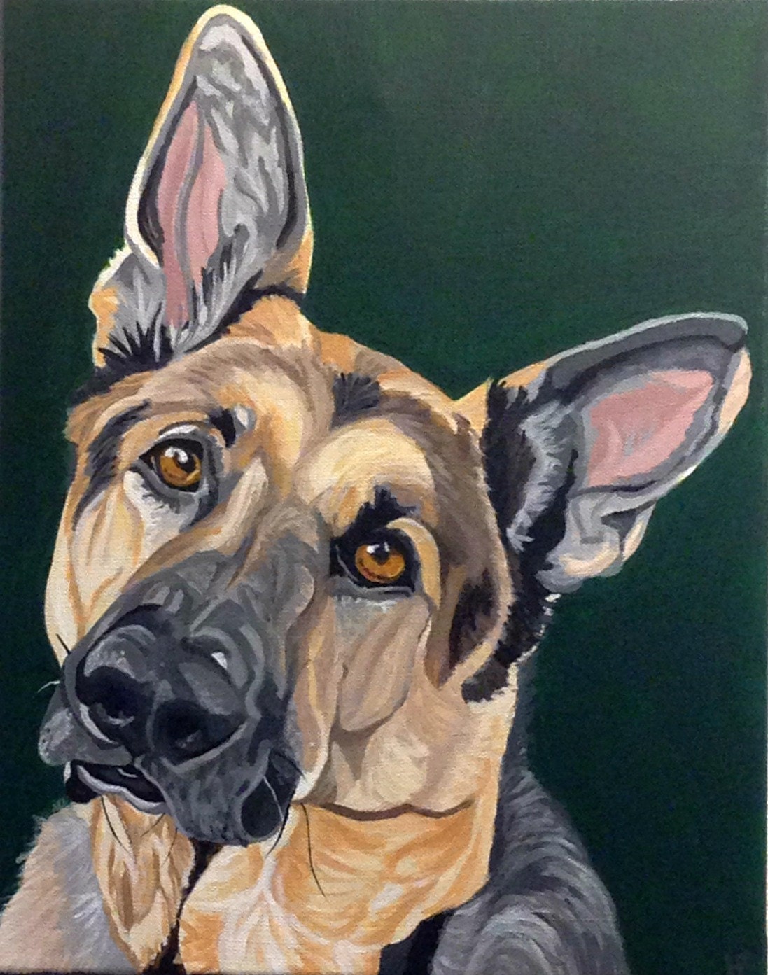 Dog Painting Custom Pet Portrait Pet Painting Custom Dog