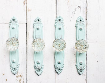 Glass Knobs, Metal Handles,Kitchen Pull, Cabinet Knobs,Iron Home Decor,In Palm Desert Oasis,Seafoam Green,Shabby Living Room,Spring Pastels