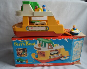 Vintage FISHER PRICE - Play family - Ferry boat - box included - 1979 -Fisher Price 932