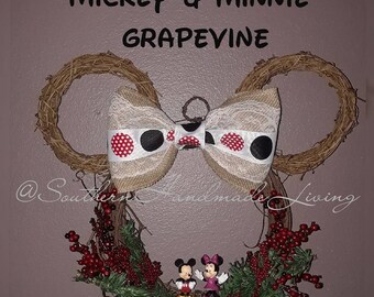 Grapevine Minnie Mouse Wreath