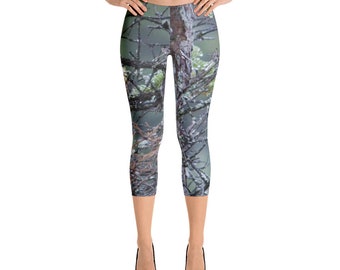 Capri Leggings Trees in fog woods