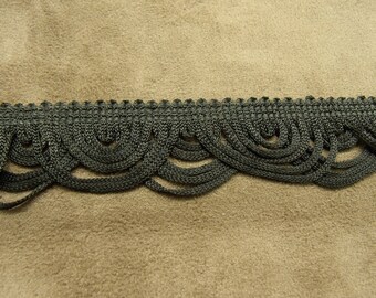 Fringe Brown polyester - 3 cm