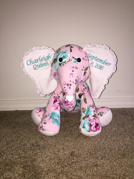 Memory Elephant // Keepsake Elephant // Custom Order Stuffed