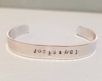 Lorraine!- Aluminum Cuff Bracelet
