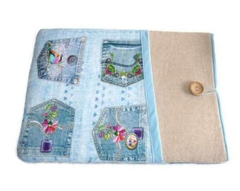 Macbook air 13 case, Macbook pro 13 sleeve, 13" Laptop sleeve, Laptop case, 13" laptop bag padded jeans pocket
