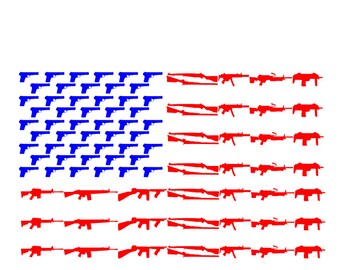 Download US Flag and Gun Second Ammendment SVG Cut File Design