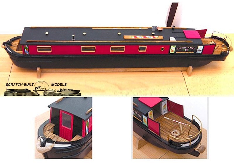 model plans for canal boat / narrowboat 1/24 scale