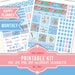 Flower Planner Sticker Kit, July Planner Stickers, Floral Planner Stickers, MAMBI Happy Planner, Monthly Stickers, Rose Sticker, 17041