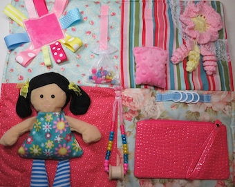 Doll on Soft Pastels Fidget, Sensory, Quilt Blanket for Dementia,Alzheimer’s, Autism