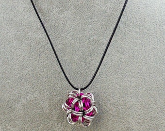 Chainmaille Ball Necklace / Dodecahedron Pendant