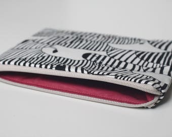 Zebra Print Zip Pouch (Medium)
