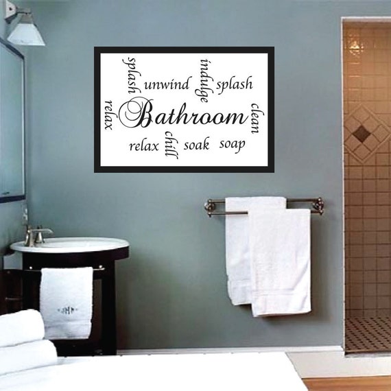 Bathroom Wall Sayings Mural Letters Decal