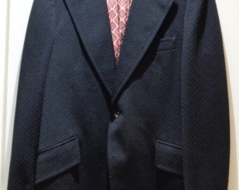 VINTAGE 1970's GROSHIRE Men's Navy Sport Jacket ( available)